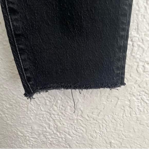 Madewell Black Raw Hem Balloon Jeans in Biscayne Wash Size 25 - Picture 5 of 12